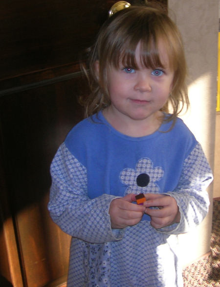 Sarah wanted her picture taken at the dentist