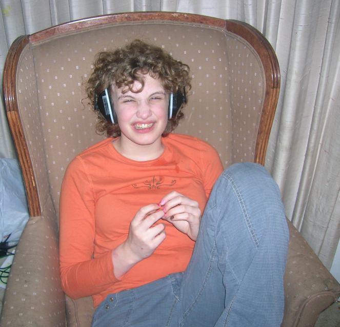 Rachel flashes us a grin