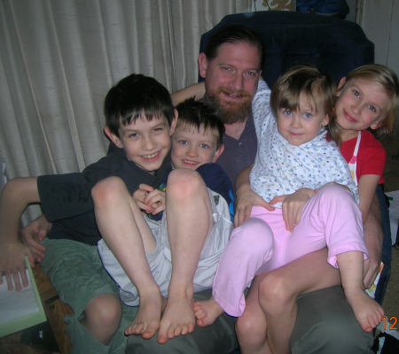 handsfull Daddy has his hands full