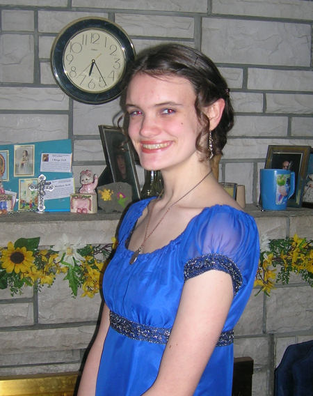 Ashley in her dress