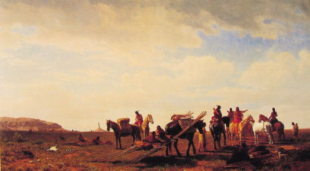 Indians Traveling Near Fort Laramie - Albert Bierstadt